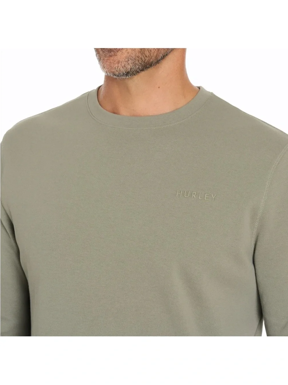 Bundle of 3 Hurley Men's Crewneck Sweaters — Olive, Charcoal & Blue